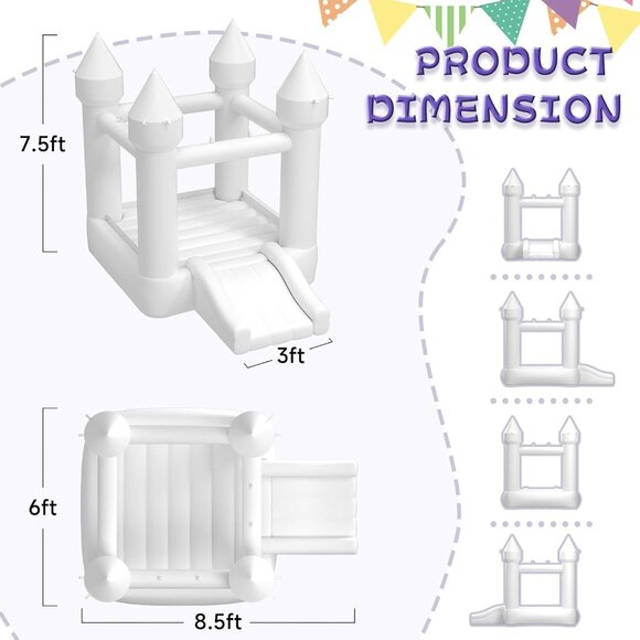 White Bounce House, House with Blower - Picture 8 of 8